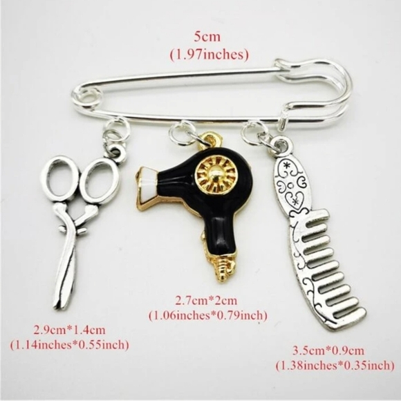 NEW‼️Hairdresser Charm Brooch - Picture 2 of 4